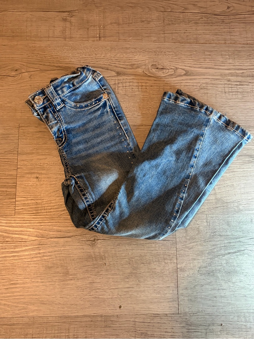 Classic girls (kids) Blue Denim Jeans with Stud Detail
